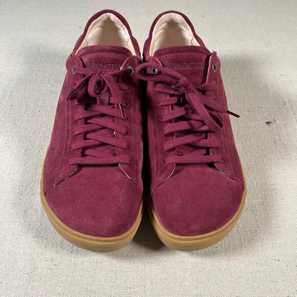 Birkenstock Bend Low Top Lace Up Sneaker Red Suede EU 44 Men's US 11 - Picture 1 of 7